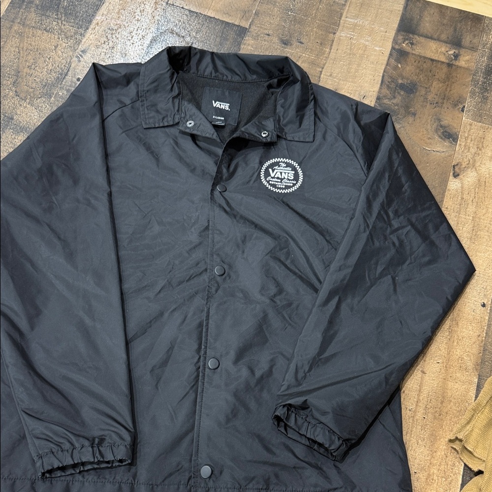 Vans Black Windbreaker Jacket for Men